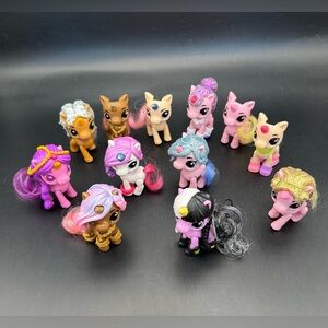 Lot x 12 Zuru Surprise Unicorn Squad 2.5" Figures Glitter Hair Shoes Accessories